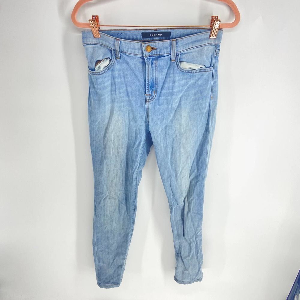 J Brand blue light wash Maria Costa High Rise Skinny Jeans womens 27